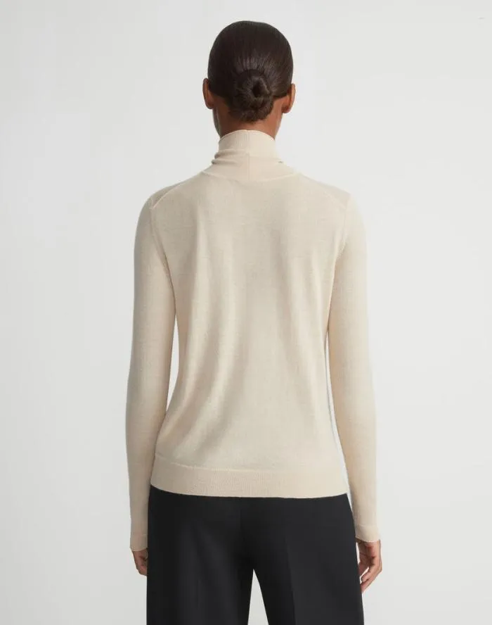 Ready To Wear Fine Gauge Cashmere Stand Collar Sweater Pampas Plume Lafayette 148 New York Sweaters and Knits