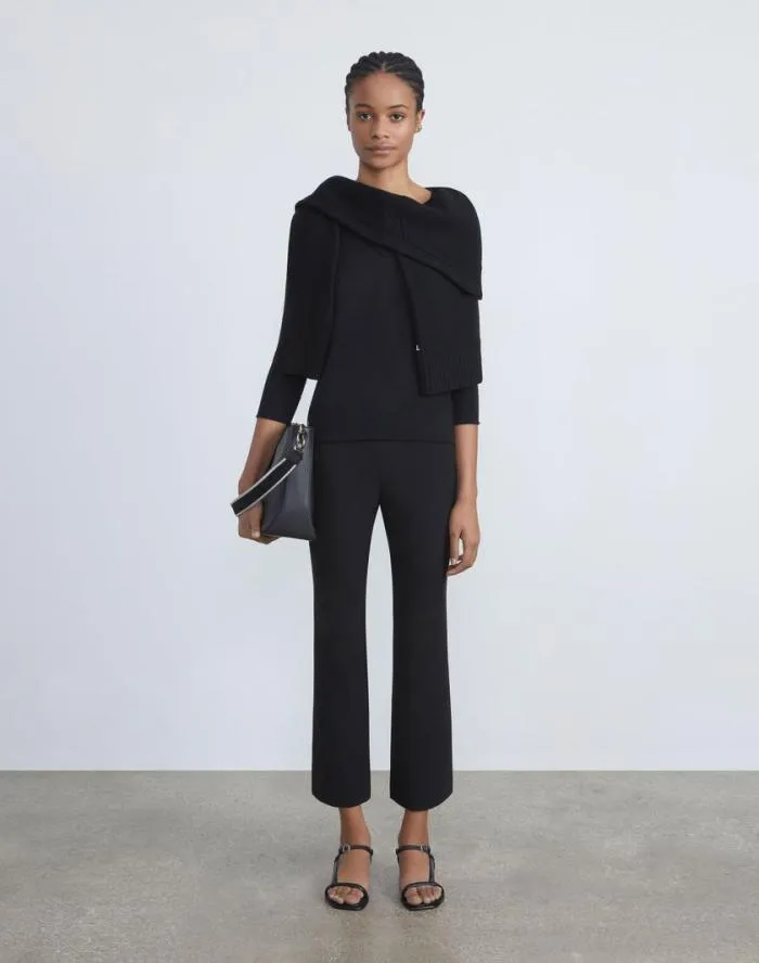 Ready To Wear Fine Gauge Cashmere VNeck Sweater Black Lafayette 148 New York Sweaters and Knits