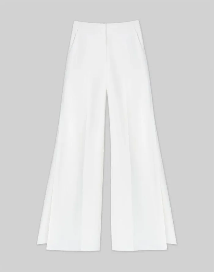 Ready To Wear Finesse Crepe Franklin Wide Leg Ankle Pant Cloud Lafayette 148 New York Pants and Shorts Ready To Wear Finesse Crepe Franklin Wide Leg Ankle Pant Cloud Lafayette 148 New York Pants and Shorts