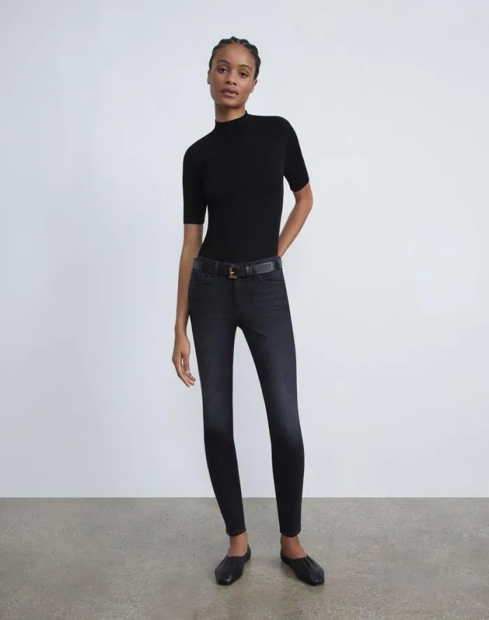 Ready To Wear L148 Denim Mercer Skinny Jean Washed Onyx Lafayette 148 New York Pants and Shorts