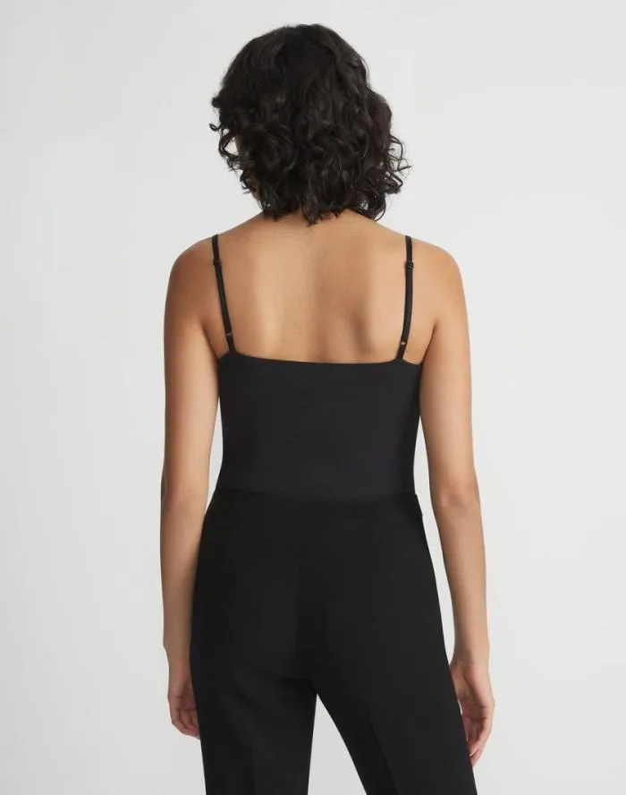 Ready To Wear Mesh Jersey Camisole Black Lafayette 148 New York Tops and Tees