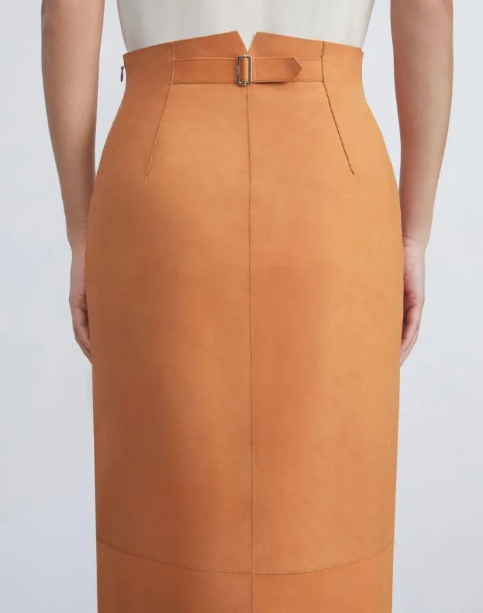 Ready To Wear Nubuck Suede Pencil Skirt Antique Bronze Lafayette 148 New York Skirts