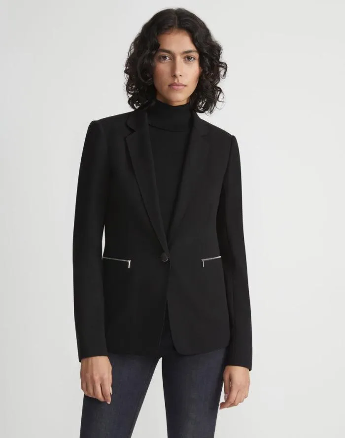 Ready To Wear Punto Milano Lyndon Blazer Black Lafayette 148 New York Jackets and Blazers