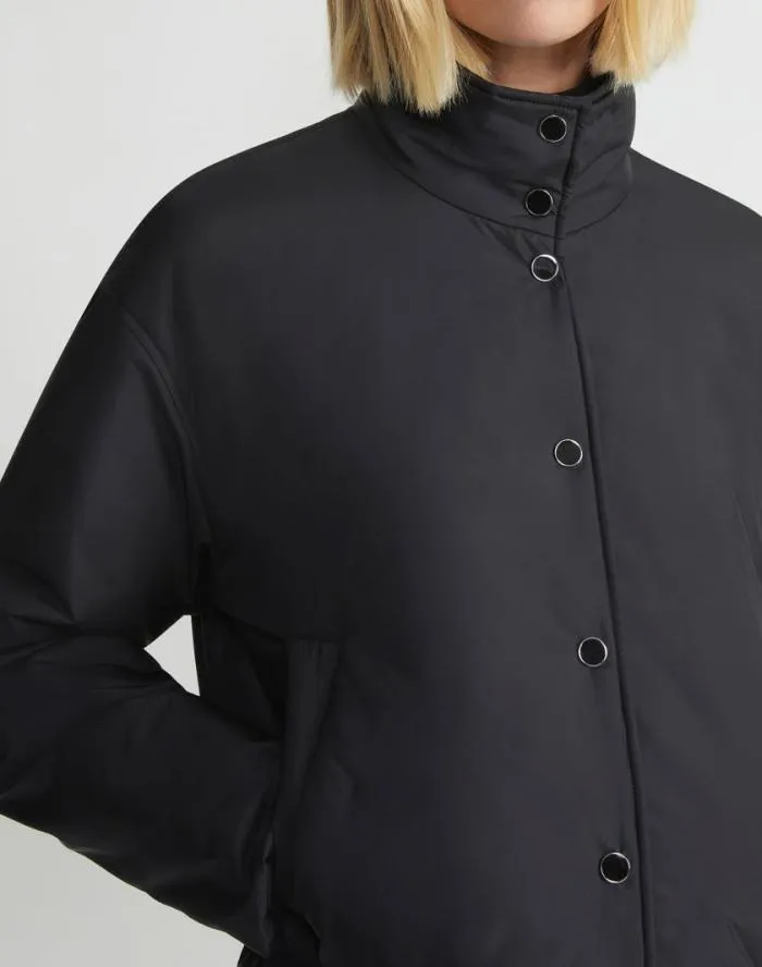 Ready To Wear Recycled Poly Stand Collar Puffer Jacket Black Lafayette 148 New York Jackets and Blazers