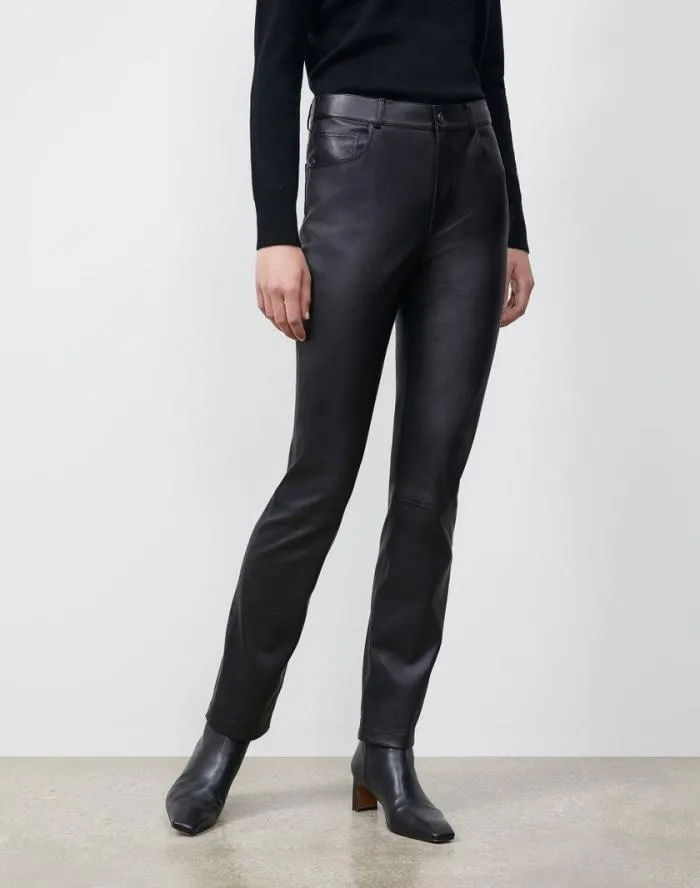 Ready To Wear Reeve Pant In Silky Stretch Nappa Black Lafayette 148 New York Pants and Shorts