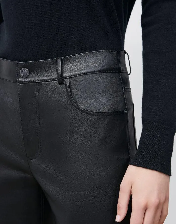Ready To Wear Reeve Pant In Silky Stretch Nappa Black Lafayette 148 New York Pants and Shorts