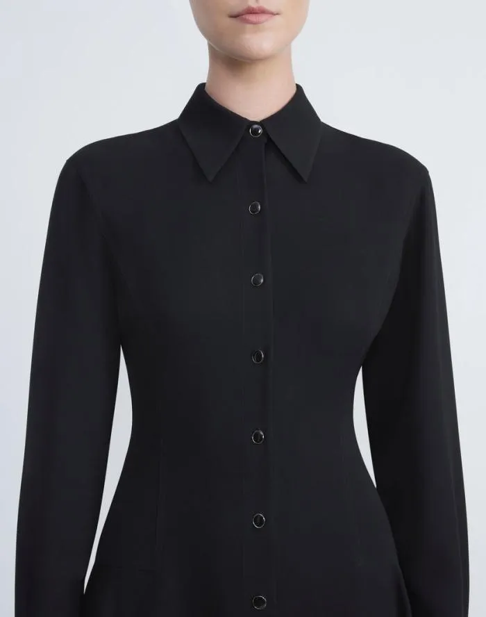 Ready To Wear Responsible Finesse Crepe Shirtdress Black Lafayette 148 New York Dresses