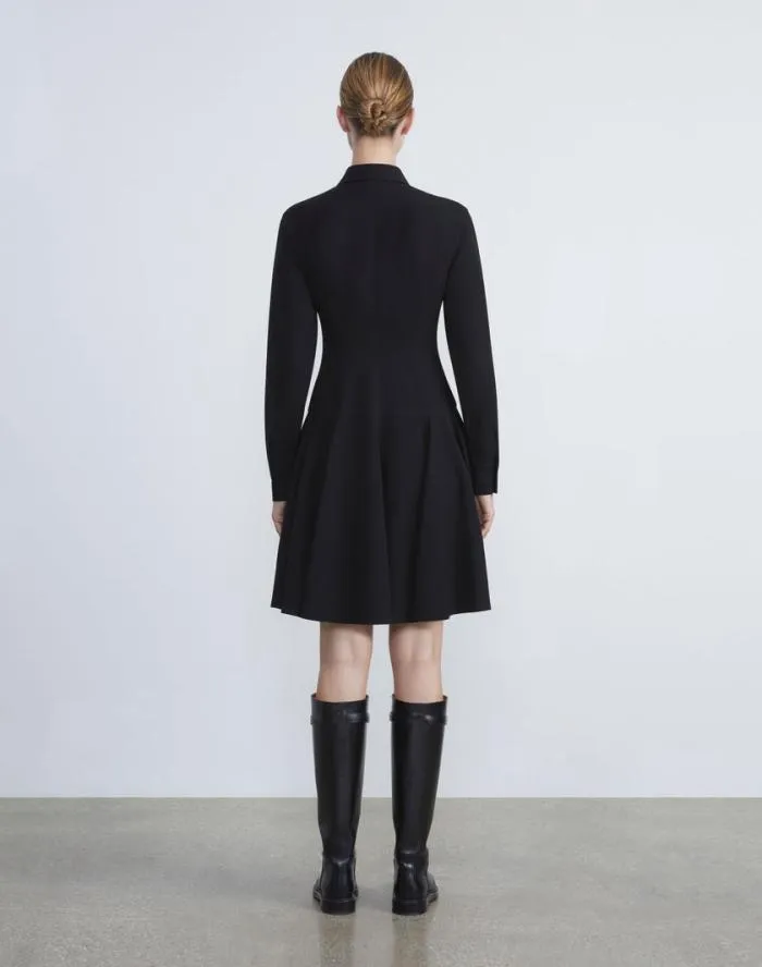 Ready To Wear Responsible Finesse Crepe Shirtdress Black Lafayette 148 New York Dresses