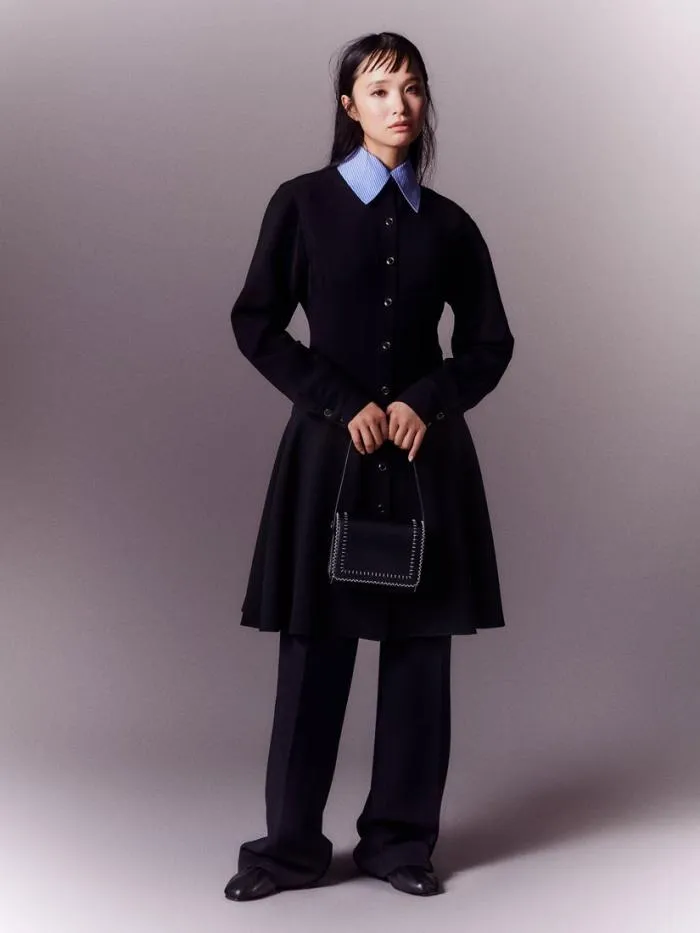Ready To Wear Responsible Finesse Crepe Shirtdress Black Lafayette 148 New York Dresses