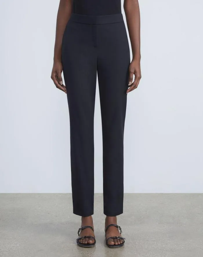 Ready To Wear Stretch Twill Manhattan Skinny Ankle Pant Black Lafayette 148 New York Pants and Shorts