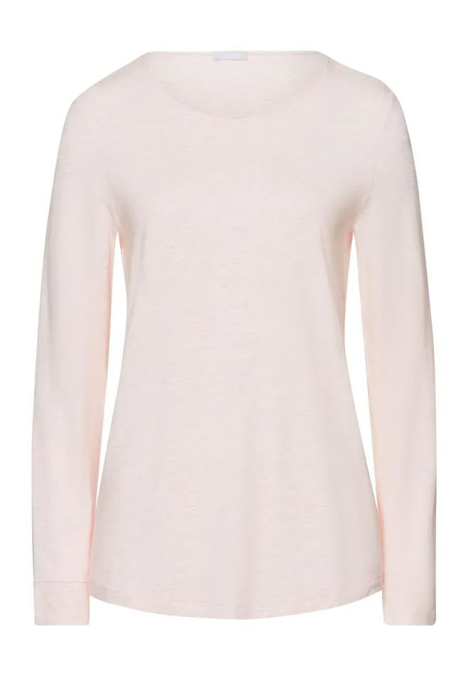 Relaxed Round Neck Top Rose Melange Women HANRO Pajama Tops