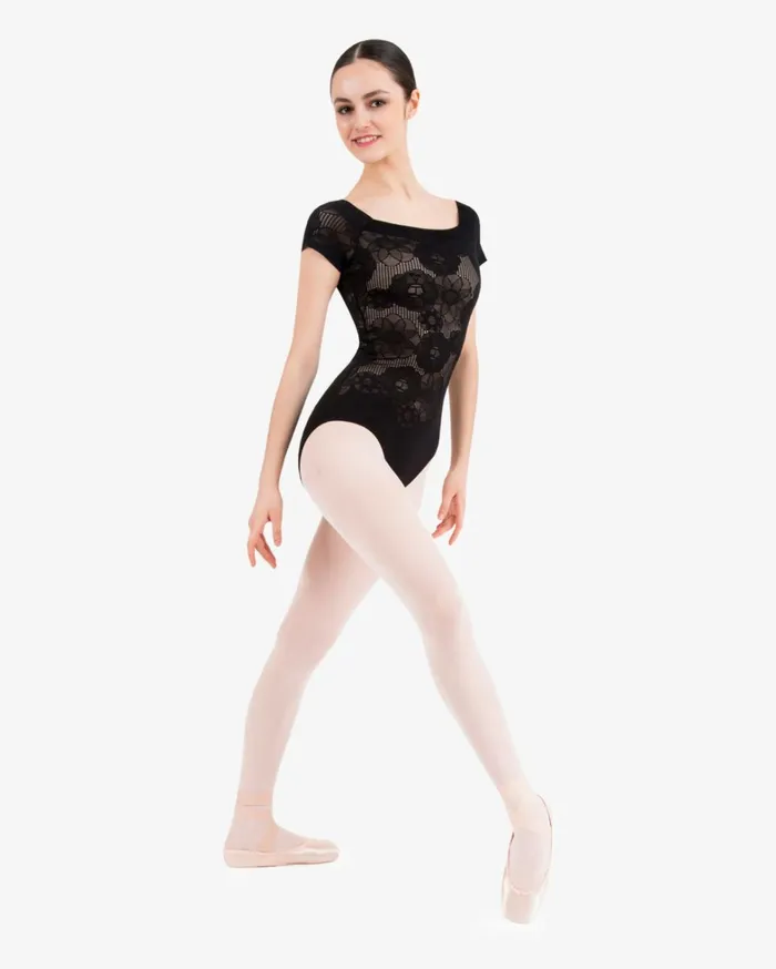 Repetto Leotards and Tunics Women Short Sleeves Lace Leotard