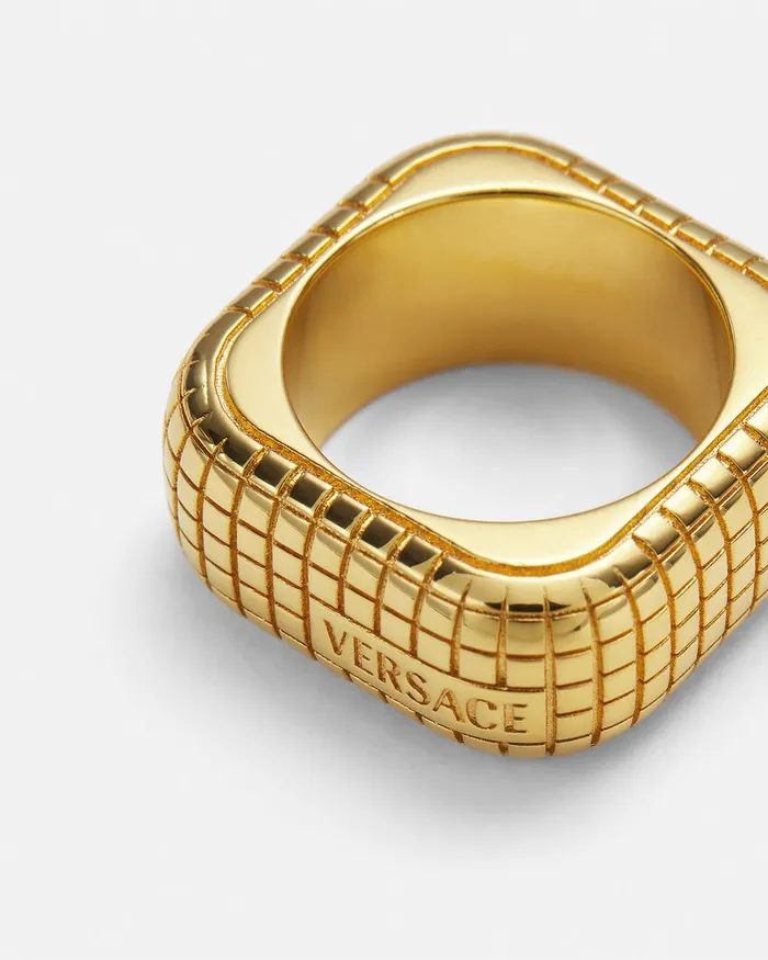 Rings MenWomen Versace Dylos Ring Light Gold
