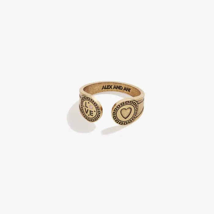 Rings Women Alex And Ani Heart Motivation Ring Wrap Rafaelian Gold