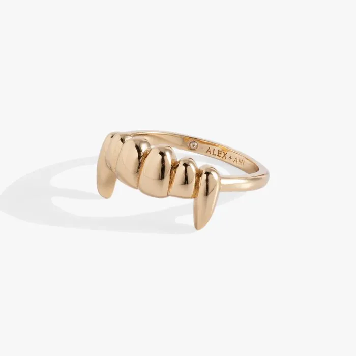 Rings Women Alex And Ani Vampire Teeth Ring Gold