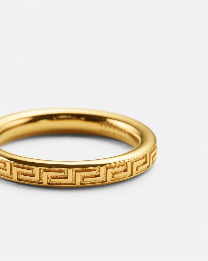 Rings WomenMen Versace Greca Ring Light Gold