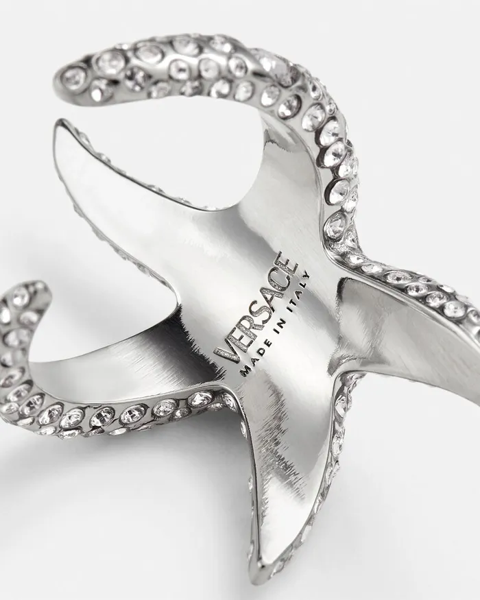 Rings Women Versace Barocco Sea Ring Silver