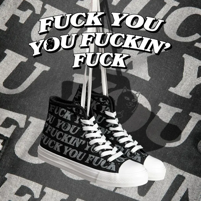 Ripndip Fuckin Fuck High Top Shoes Black Shoes Ripndip Fuckin Fuck High Top Shoes Black Shoes
