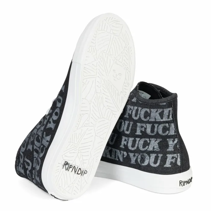 Ripndip Fuckin Fuck High Top Shoes Black Shoes Ripndip Fuckin Fuck High Top Shoes Black Shoes
