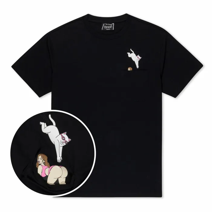 Ripndip Jumpin In Pocket Tee Black Short Sleeve Tees