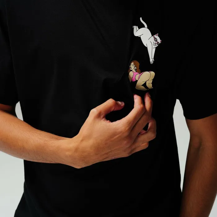 Ripndip Jumpin In Pocket Tee Black Short Sleeve Tees Ripndip Jumpin In Pocket Tee Black Short Sleeve Tees