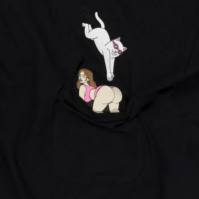 Ripndip Jumpin In Pocket Tee Black Short Sleeve Tees Ripndip Jumpin In Pocket Tee Black Short Sleeve Tees