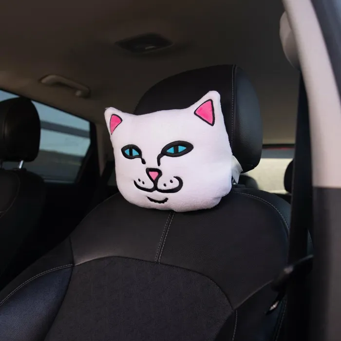 Ripndip Lord Nermal Car Head Rest White Car Accessories Ripndip Lord Nermal Car Head Rest White Car Accessories