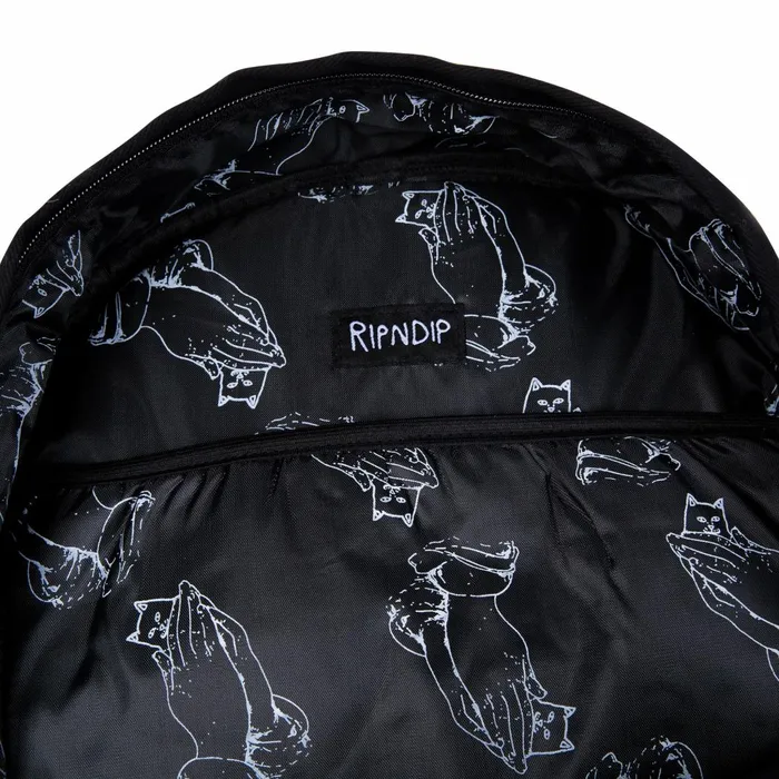 Ripndip Lord Nermal Velcro Hands Backpack Black Backpacks Ripndip Lord Nermal Velcro Hands Backpack Black Backpacks