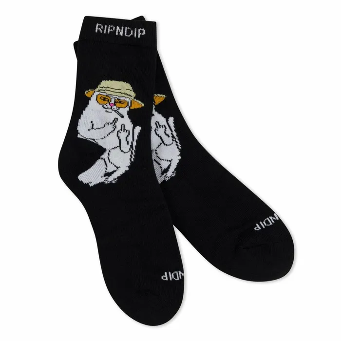 Ripndip Nermal S Thompson Mid Socks Black Shop Socks Ripndip Nermal S Thompson Mid Socks Black Shop Socks