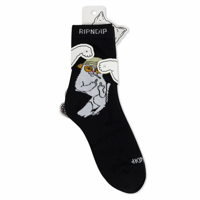 Ripndip Nermal S Thompson Mid Socks Black Shop Socks Ripndip Nermal S Thompson Mid Socks Black Shop Socks