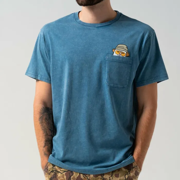 Ripndip Nermal S Thompson Pocket Tee Slate Mineral Wash Short Sleeve Tees Ripndip Nermal S Thompson Pocket Tee Slate Mineral Wash Short Sleeve Tees