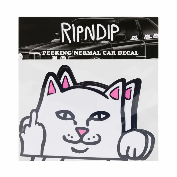 Ripndip Peeking Nermal Car Sticker Pack White Car Accessories