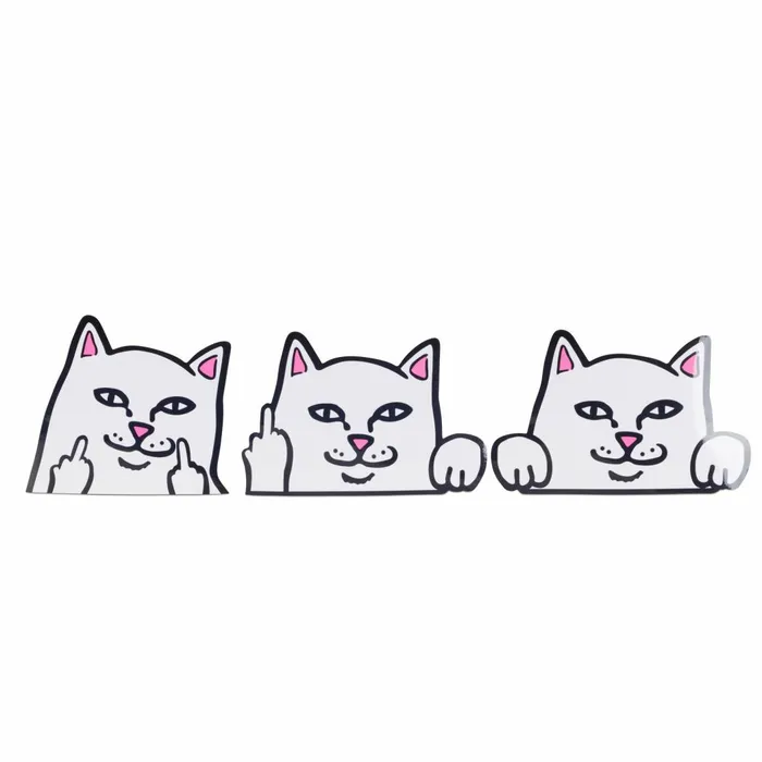 Ripndip Peeking Nermal Car Sticker Pack White Car Accessories Ripndip Peeking Nermal Car Sticker Pack White Car Accessories