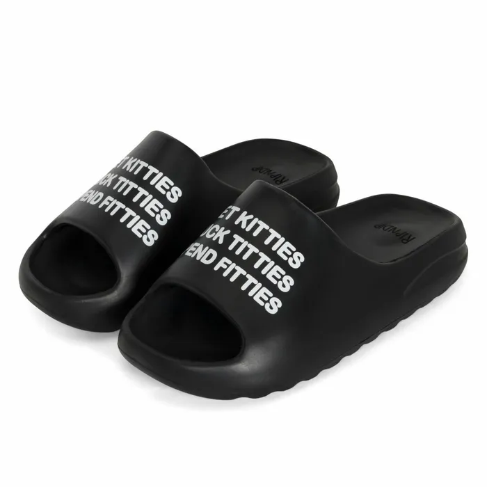 Ripndip Pet Kitties Cloud Slides Black Slides Slippers