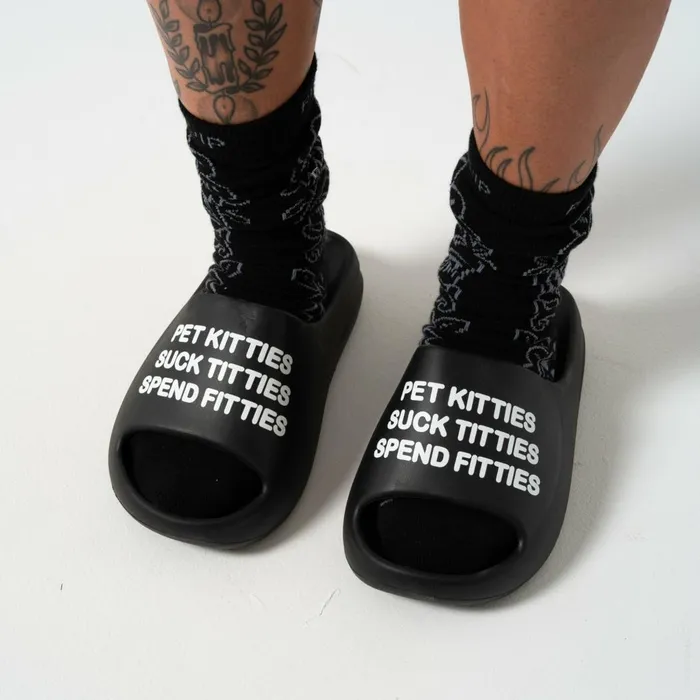 Ripndip Pet Kitties Cloud Slides Black Slides Slippers Ripndip Pet Kitties Cloud Slides Black Slides Slippers