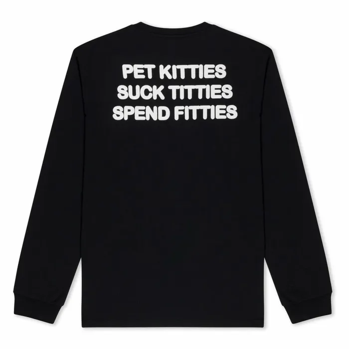 Ripndip Pet Kitties Long Sleeve Black Long Sleeve Tees