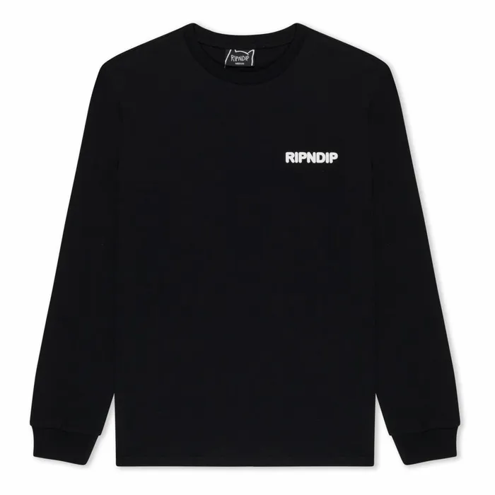 Ripndip Pet Kitties Long Sleeve Black Long Sleeve Tees Ripndip Pet Kitties Long Sleeve Black Long Sleeve Tees