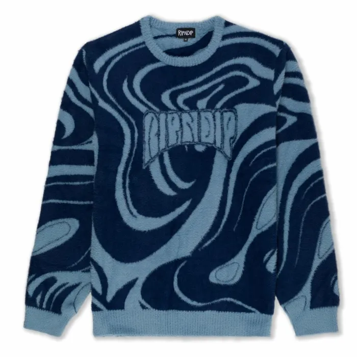 Ripndip Psychedelic Mohair Knit Sweater Dark Slate Knits Sweaters