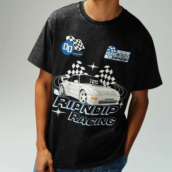 Ripndip Ripnrace Tee Black Wash Short Sleeve Tees Ripndip Ripnrace Tee Black Wash Short Sleeve Tees