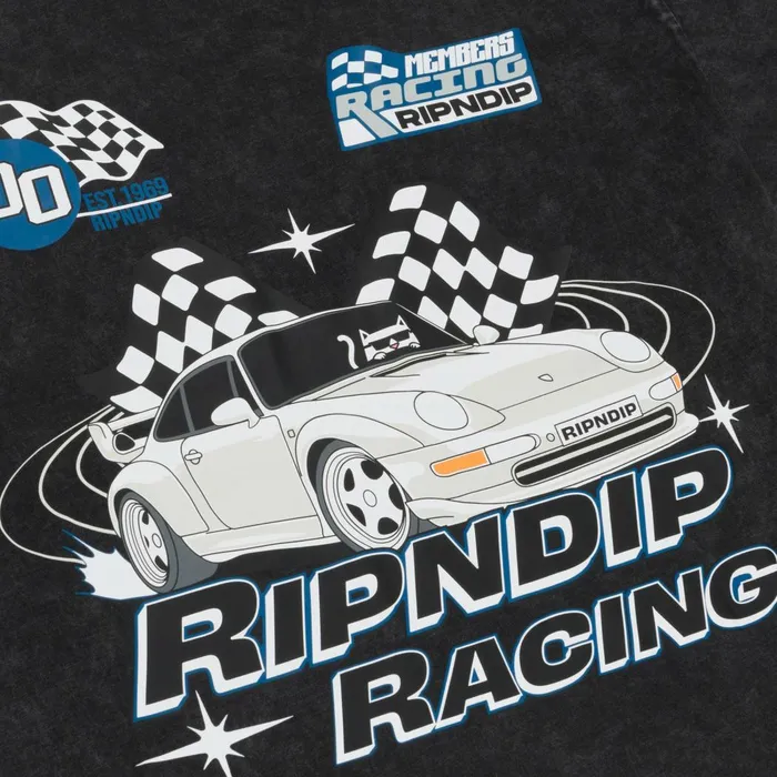 Ripndip Ripnrace Tee Black Wash Short Sleeve Tees Ripndip Ripnrace Tee Black Wash Short Sleeve Tees