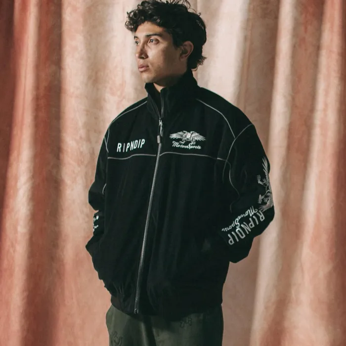 Ripndip RND Motorsports Jacket Black Jackets Ripndip RND Motorsports Jacket Black Jackets