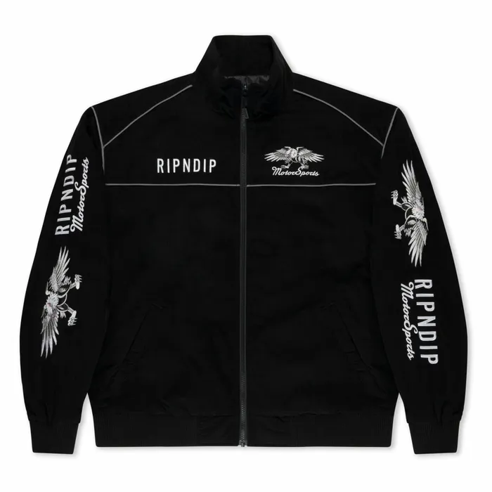 Ripndip RND Motorsports Jacket Black Jackets Ripndip RND Motorsports Jacket Black Jackets