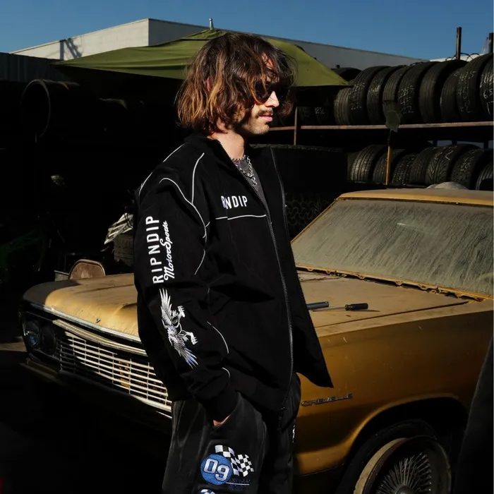 Ripndip RND Motorsports Jacket Black Jackets Ripndip RND Motorsports Jacket Black Jackets