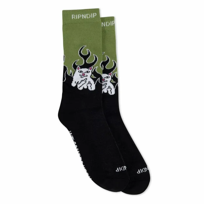Ripndip Welcome To Heck Socks BlackLight Forest Shop Socks