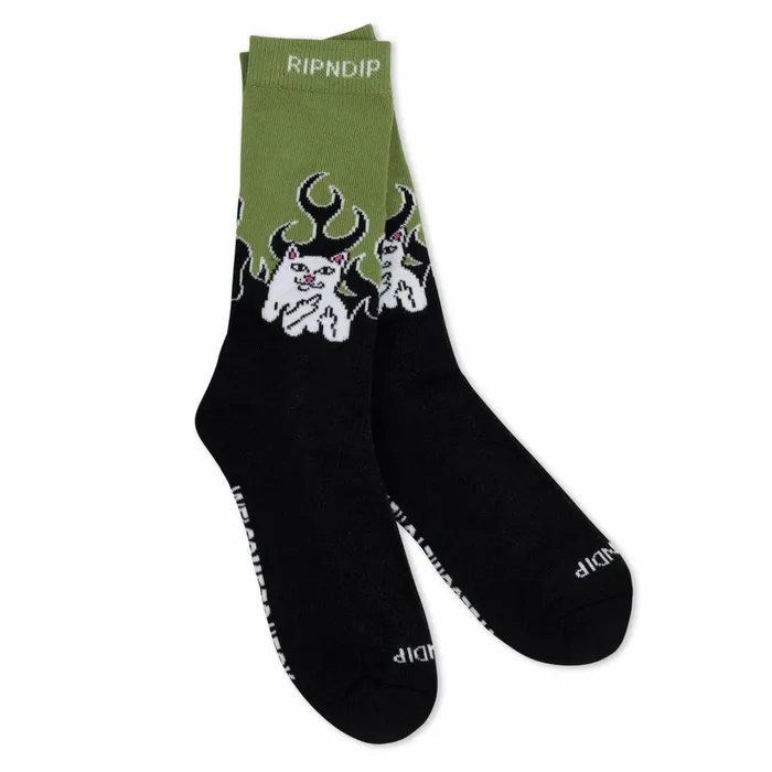 Ripndip Welcome To Heck Socks BlackLight Forest Shop Socks Ripndip Welcome To Heck Socks BlackLight Forest Shop Socks