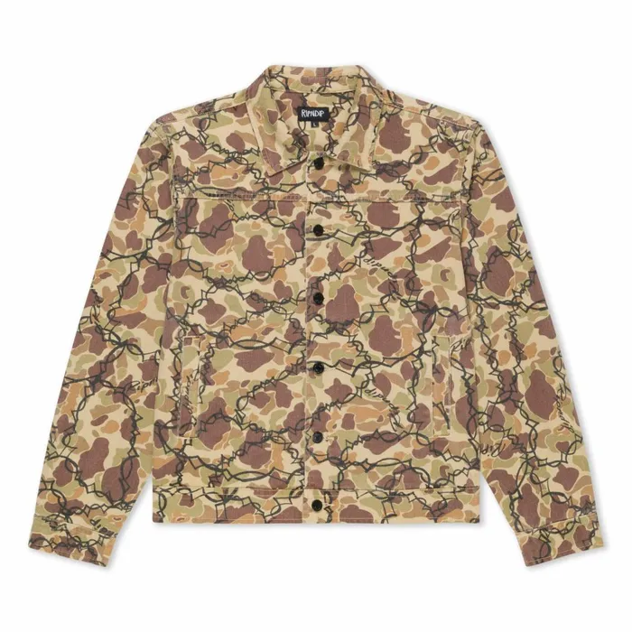 Ripndip Wired Button Up Jacket Tan Camo Jackets