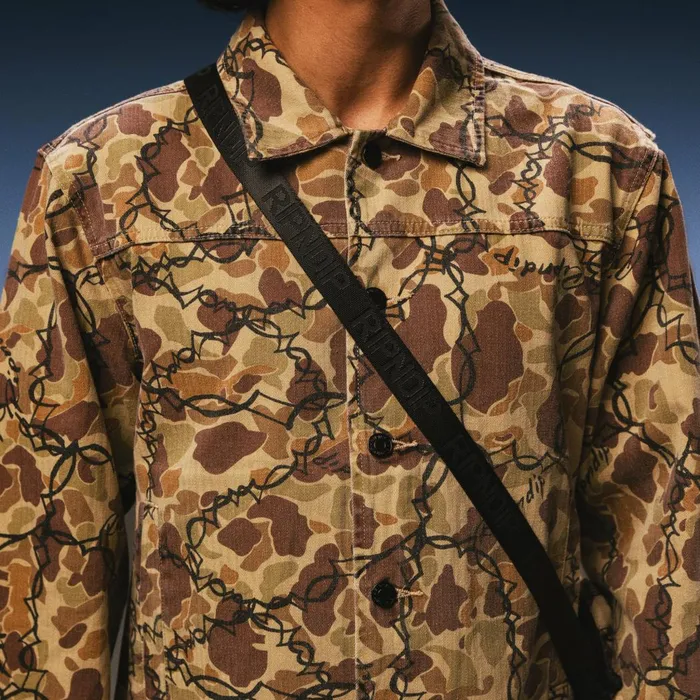 Ripndip Wired Button Up Jacket Tan Camo Jackets Ripndip Wired Button Up Jacket Tan Camo Jackets