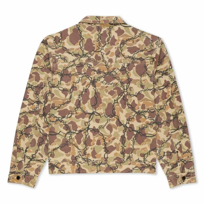 Ripndip Wired Button Up Jacket Tan Camo Jackets Ripndip Wired Button Up Jacket Tan Camo Jackets
