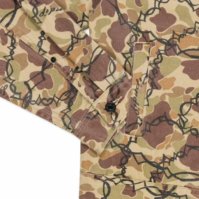 Ripndip Wired Button Up Jacket Tan Camo Jackets Ripndip Wired Button Up Jacket Tan Camo Jackets