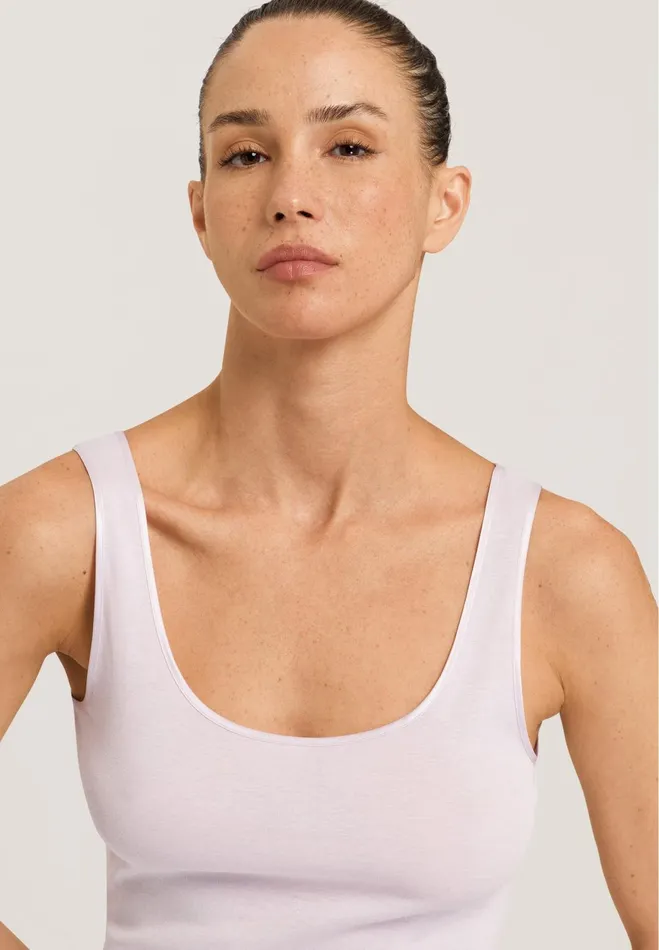 Round Neck Cotton Tank Top Lupine Love Women HANRO Tank Tops